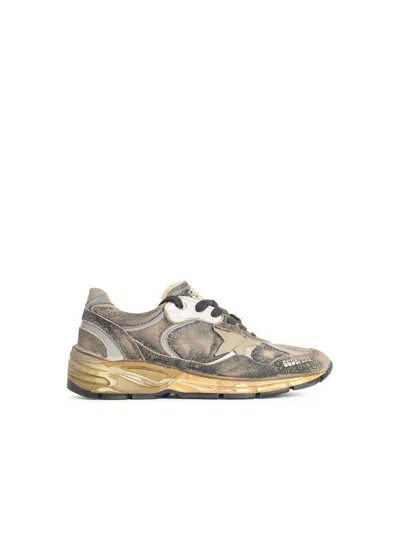 Golden Goose Dad-star Leather Sneakers In Black