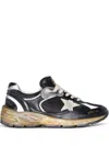 Golden Goose Running Dad Net And Nappa Upper Suede Star Shoes In Black