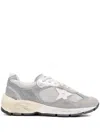 Golden Goose Dad-star Distressed Leather-trimmed Mesh And Suede Sneakers