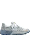 Golden Goose Running Dad New Net And Suede Upper Nabuk Star And Heel Suede Star Sneakers Blue In Blue