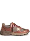 Golden Goose Running Dad Mesh And Leather Sneakers In Brown