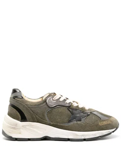 Golden Goose Dad-star Distressed-finish Trainers In Green