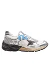 Golden Goose Dad Star Sneakers In Mesh And Laminated Leather In Multi