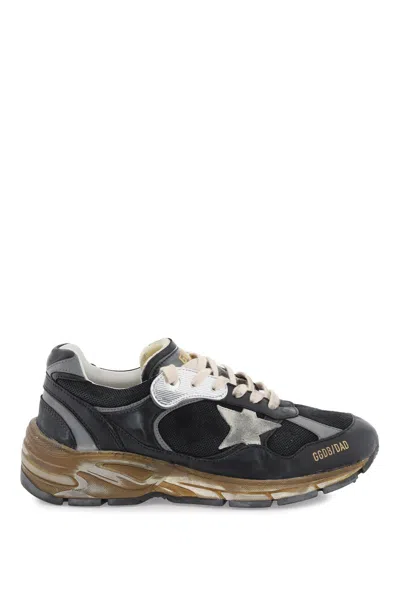 Golden Goose Dad-star Sneakers In Mesh And Nappa Leather In Black Silver Ice (black)