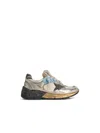 Golden Goose Mesh And Silver Laminated Leather Sneakers With Star In Multi