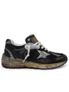 Golden Goose Running Dad Net And Nappa Upper Suede Star Shoes In Black