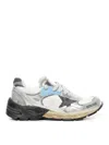 Golden Goose Dad-star Sneakers In Mesh And Laminated Leather Color Grey And Blackrunning In Multi