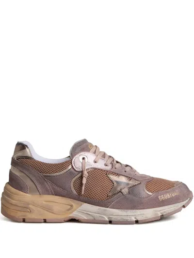 Golden Goose Dad-star Trainers In Lilac Suede And Mesh With Laminated Leather Star And Heels Tab In Multi