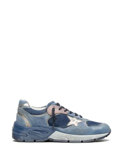 Golden Goose Dad-star Mesh And Suede Toe Tongue Heel And Spur Bio Based Star Sneakers In Blue