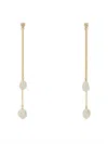 Golden Goose Dangling Earrings With Pearls