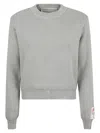 Golden Goose Golden Ws Regular Knit Crew Neck Distressed Cotto In Grey Melange