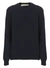 Golden Goose Black Merino Wool Sweater With Golden Applications For Women In Black