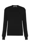 Golden Goose Black Merino Wool Sweater With Golden Applications For Women