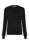 Golden Goose Black Merino Wool Sweater With Golden Applications For Women In Blue