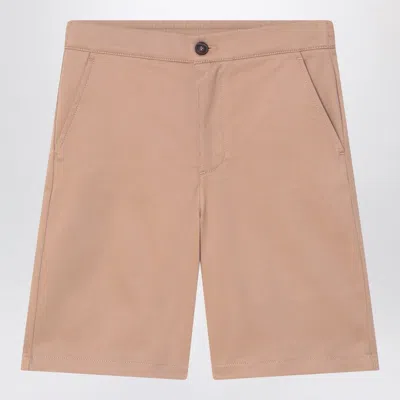 GOLDEN GOOSE DARK BEIGE COTTON SHORTS