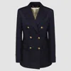 Golden Goose Wool Blend Double-breasted Coat In Black
