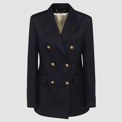 GOLDEN GOOSE GOLDEN GOOSE DARK BLUE VISCOSE BLEND BLAZER