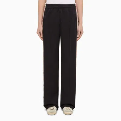 Golden Goose Dark Blue Sports Trousers With Contrasting Side Band For Women