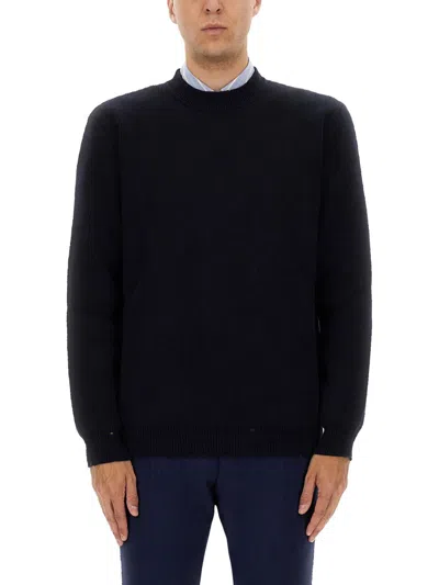 Golden Goose Dark Blue Sweater In Cotton Blend
