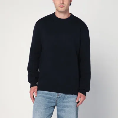 Golden Goose Dark Blue Sweater In Cotton Blend Men