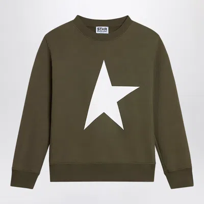 Golden Goose Dark Green Crew Neck Sweatshirt
