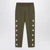 Golden Goose Dark Green Jogging Trousers With Stars In Green