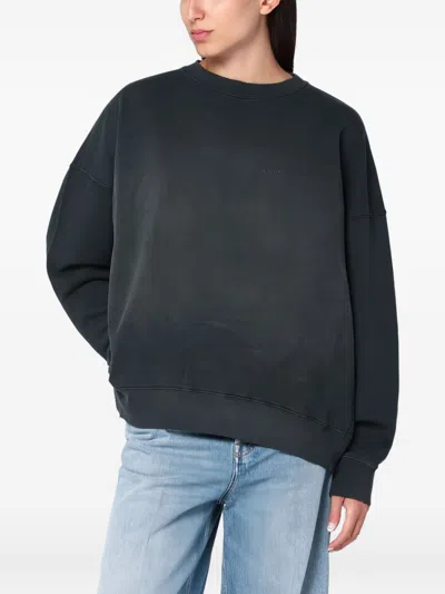 GOLDEN GOOSE DARK GREY COTTON CREWNECK SWEATSHIRT