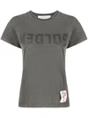 Golden Goose Doris Upside Down Logo Cotton Graphic Tee In Dark Grey