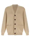 Golden Goose Beige Darryl Textured Cardigan Sweater In Neutral