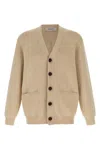 Golden Goose Beige Darryl Textured Cardigan Sweater In Neutral