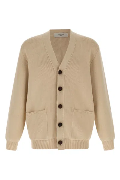Golden Goose Beige Darryl Textured Cardigan Sweater In Neutral