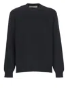 Golden Goose Ribbed Texture Crewneck Sweater In Blue