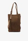 Golden Goose Db 24.7 Suede Tote Bag In Brown