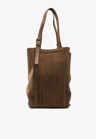 Golden Goose Db 24.7 Suede Tote Bag In Brown