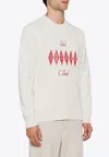 Golden Goose Db Archibald  Embroidered Sweatshirt In White