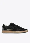 Golden Goose Db Ball Star Glittered Low-top Sneakers In Black