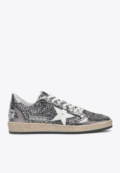 Golden Goose Db Ball Star Glittered Sneakers In Metallic