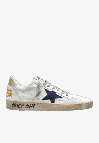 Golden Goose Db Ball Star Leather Low-top Sneakers In White