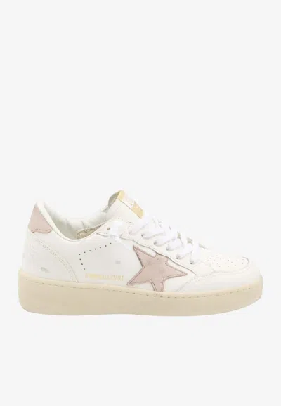 Golden Goose Db Ball Star Leather Sneakers In White