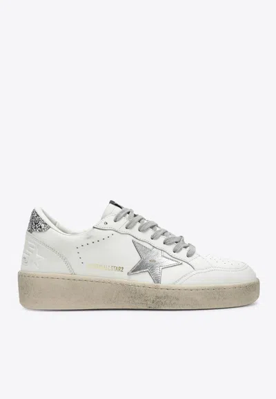 Golden Goose Db Ball Star Leather Sneakers In White