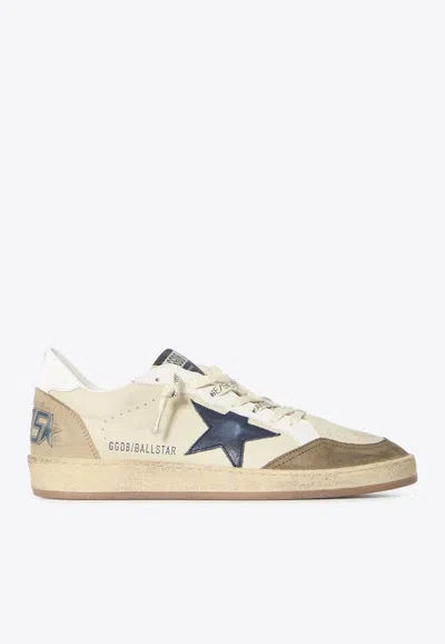 Golden Goose Db Ball Star Low-top Sneakers With Denim Star Patch In Multi