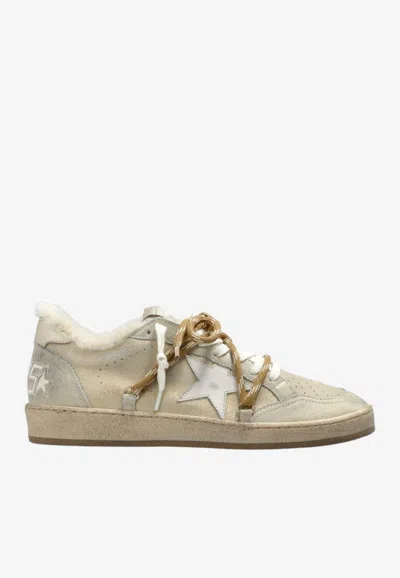 Golden Goose Db Ball Star Shimmer Low-top Sneakers In Neutral