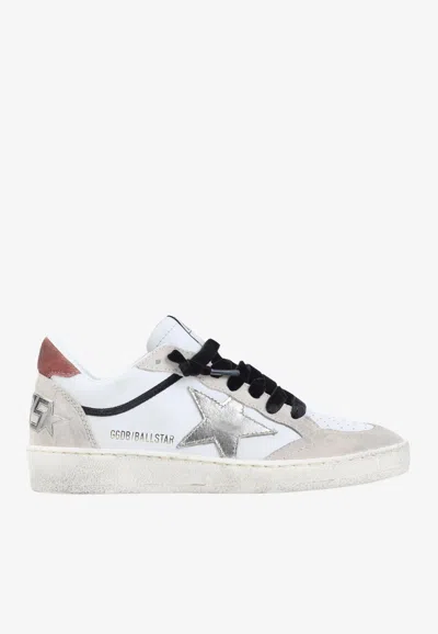 Golden Goose Db Ballstar Leather Low-top Sneakers In White