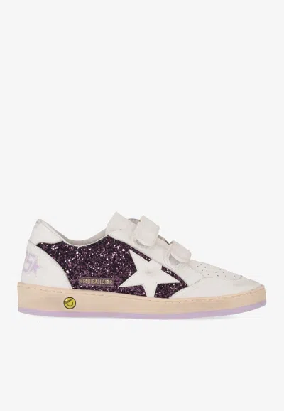 Golden Goose Db Ballstar Strap Glittered Low-top Sneakers In Animal Print