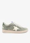 Golden Goose Db Ballstar Suede Lace-up Sneakers In Green