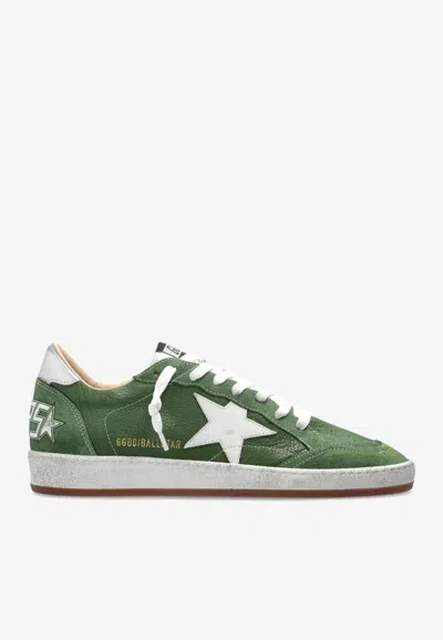 Golden Goose Db Ballstar Suede Sneakers In Green