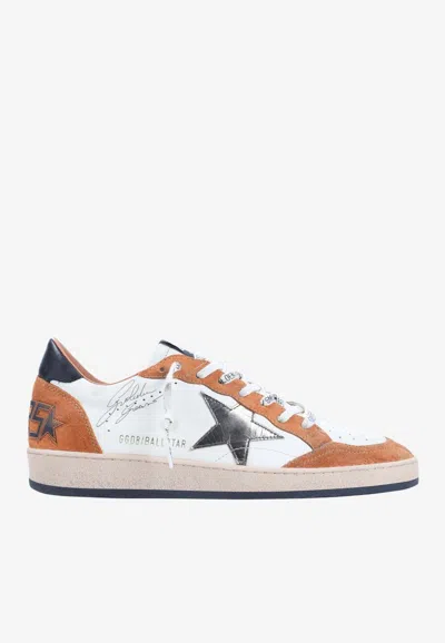 Golden Goose Db Ballstar Vintage Leather Sneakers In Brown