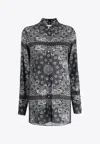 Golden Goose Db Bandana Print Long-sleeved Shirt In Gray