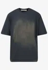 Golden Goose Db Bleached Effect T-shirt In Gray
