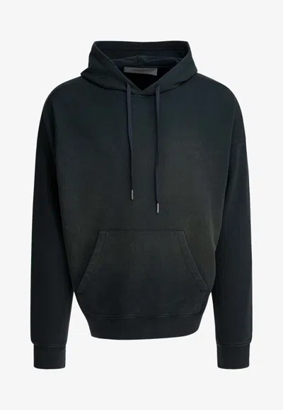 Golden Goose Db Bleached-effect Oversized Hoodie In Black